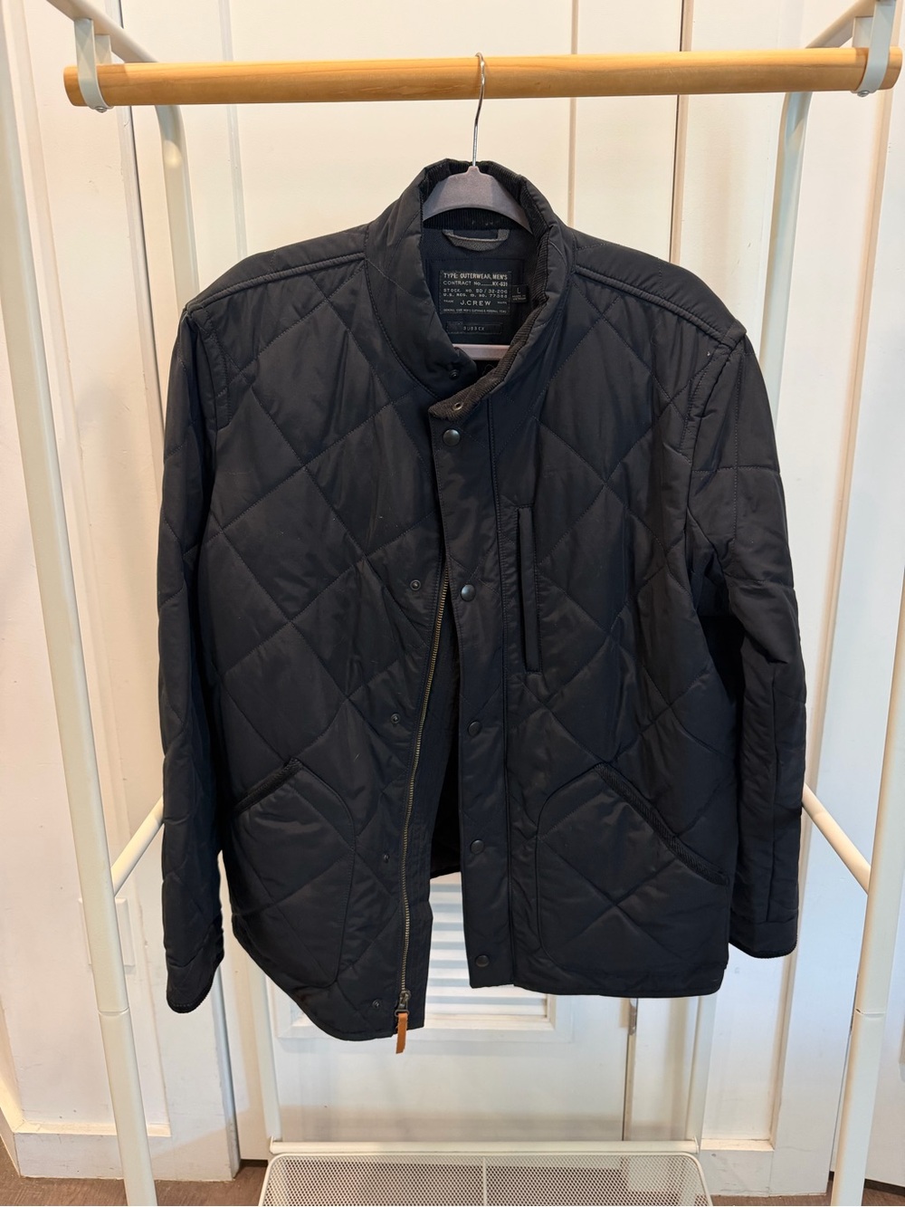 J.Crew Sussex Men's Quilted Black Jacket